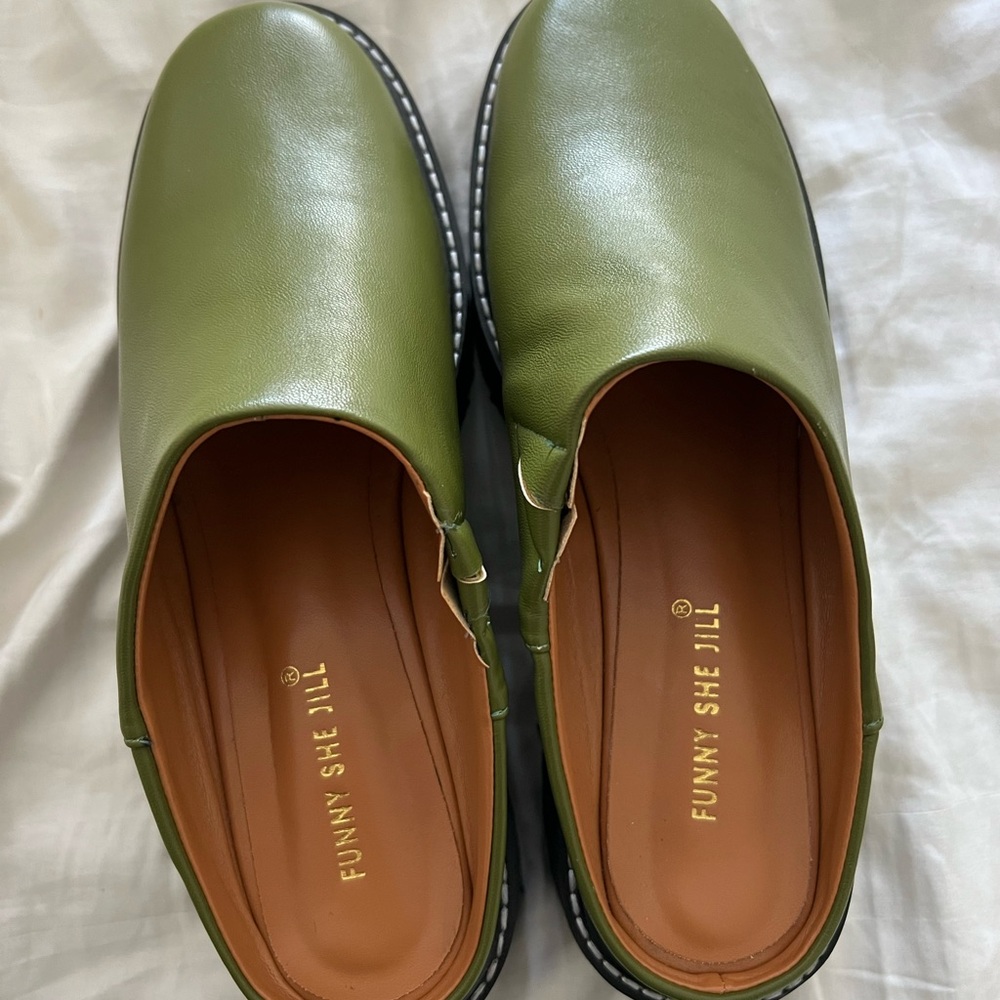 Funny She Jill Green Loafers